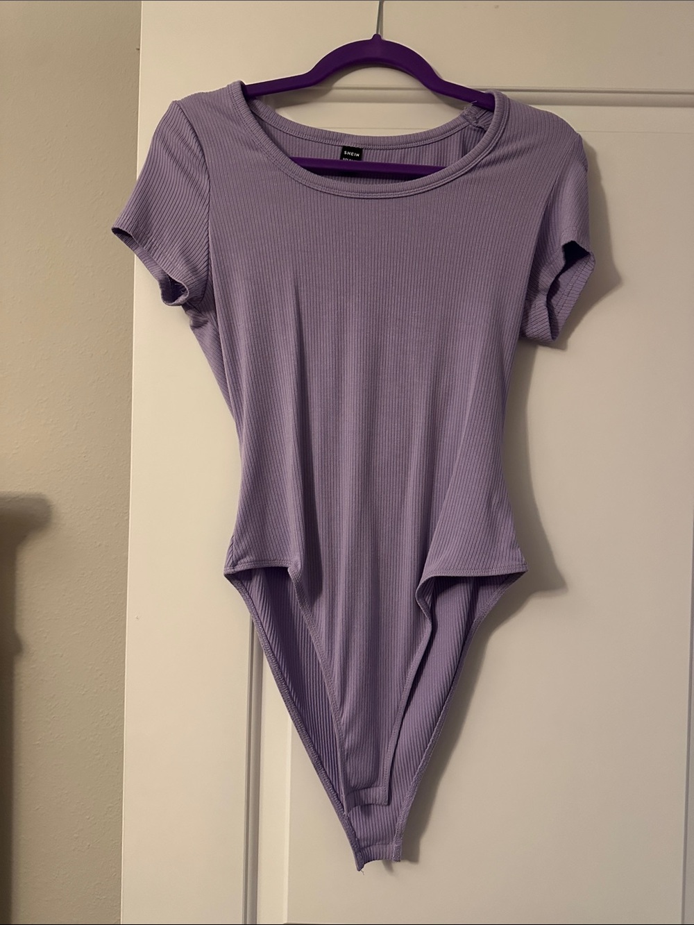 Lilac Ribbed Short Sleeve Bodysuit NWOT